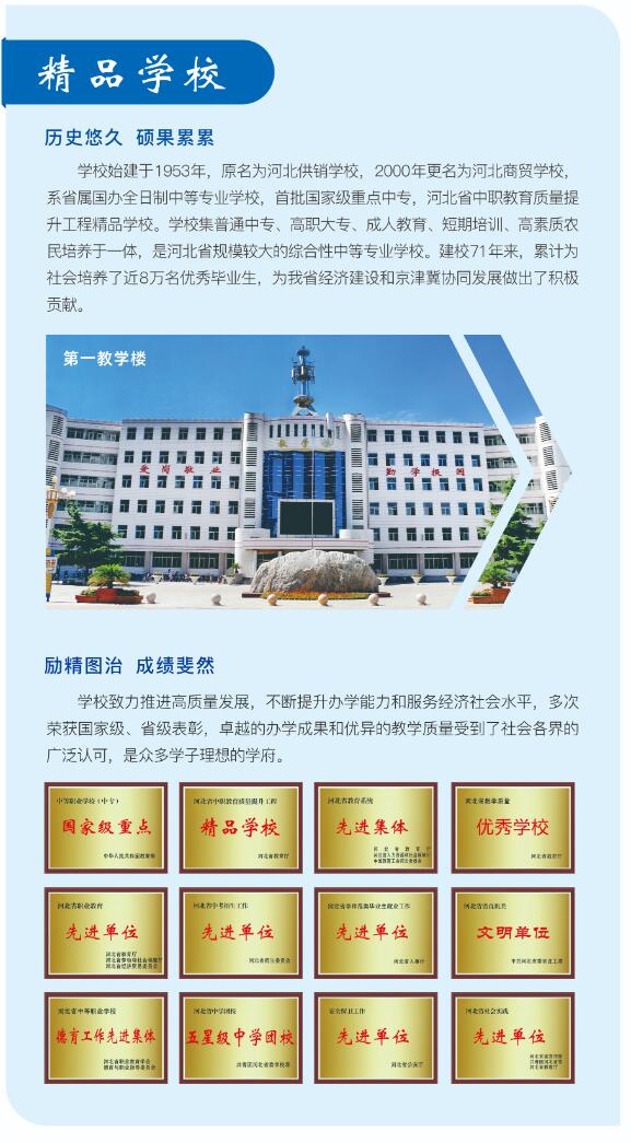 河北商貿學校招生簡章